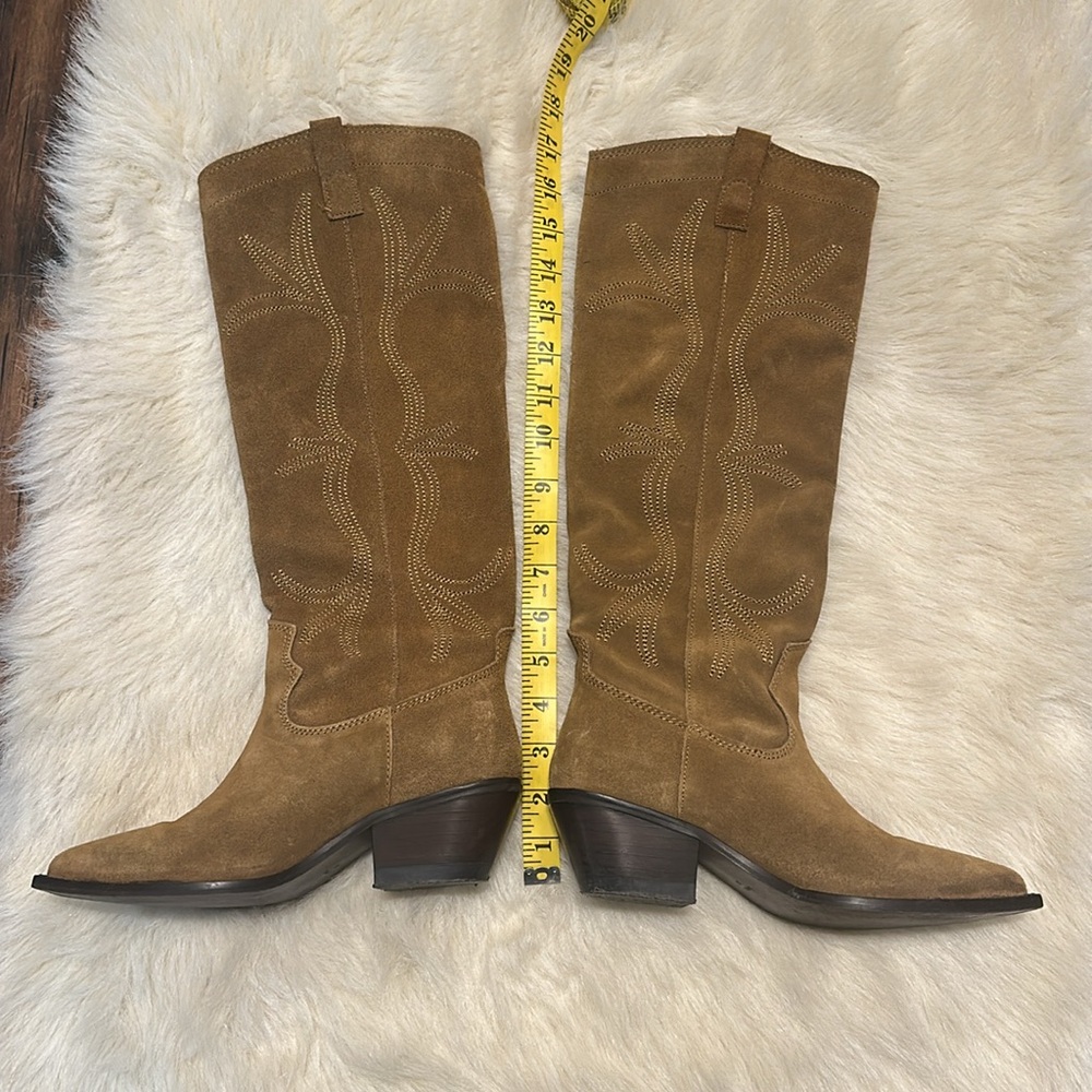 Mango Tan Suede Heeled Boots - Picture 4 of 8